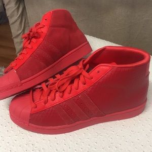 adidas superstar high red